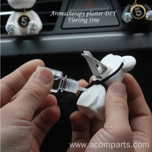 Diamond Studded Bear Portable Car Vent Aromatherapy Clip
